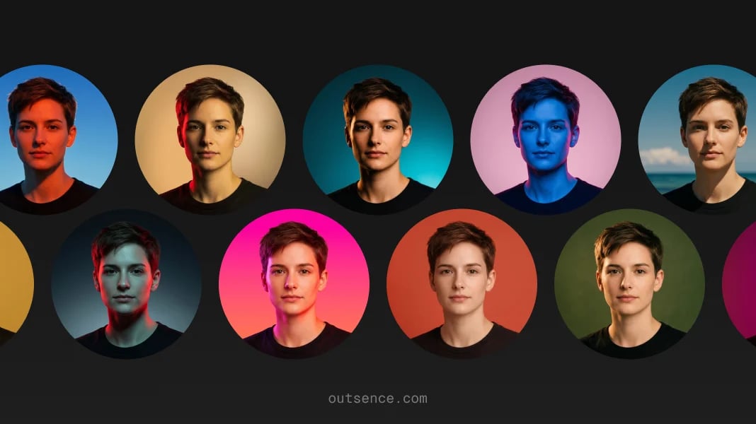 Comparison of two X-ready profile picture versions from one photo, showing that the simpler clearer version works better for rapid feed scanning