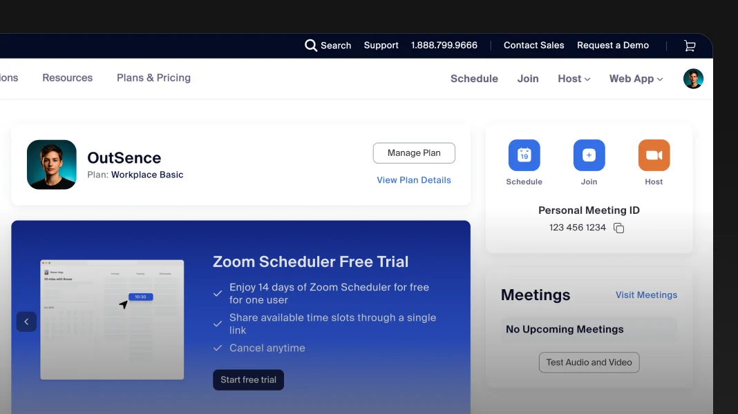 Zoom support page screenshot showing profile picture management context in the Zoom support interface